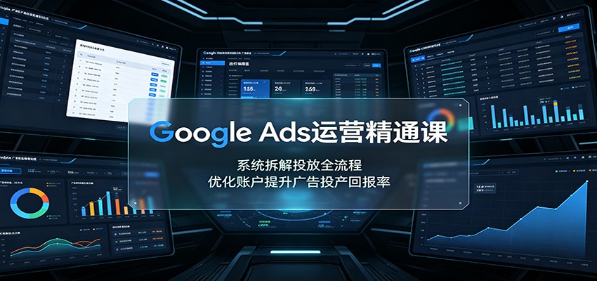 Google Ads运营精通课：系统拆解投放全流程，优化账户提升广告投产回报率-悟思笔记，一个低调的学习营。