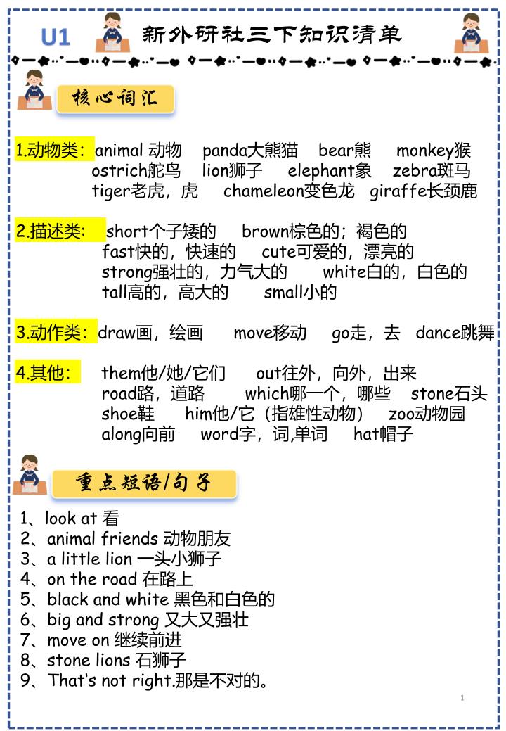 三下外研版英语知识点清单12页-悟思笔记，一个低调的学习营。