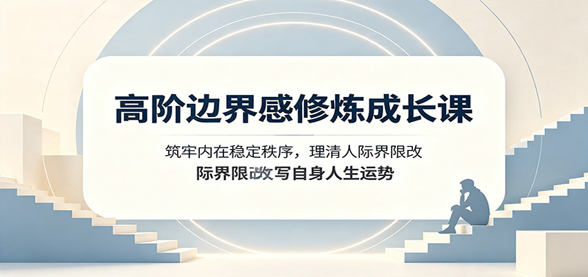 高阶边界感修炼成长课：筑牢内在稳定秩序，理清人际界限改写自身人生运势-悟思笔记，一个低调的学习营。