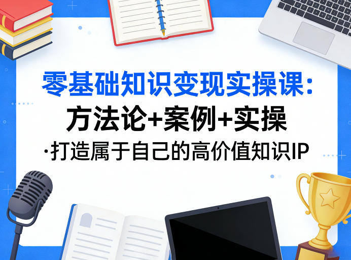 零基础知识变现实操课，方法论+案例+实操，打造属于自己的高价值知识IP-悟思笔记，一个低调的学习营。