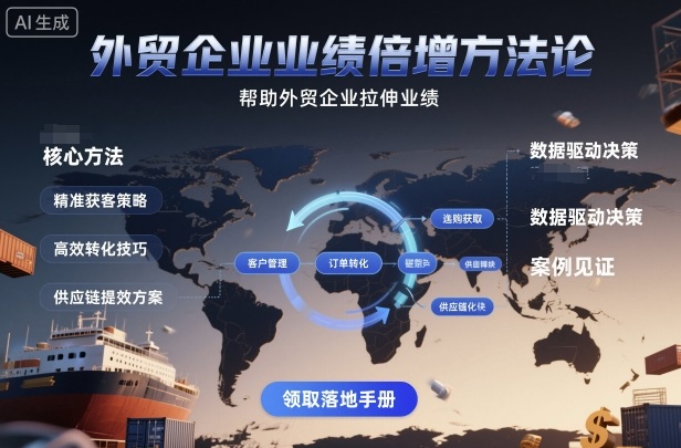 外贸企业业绩倍增方法论，帮助外贸企业拉伸业绩-悟思笔记，一个低调的学习营。