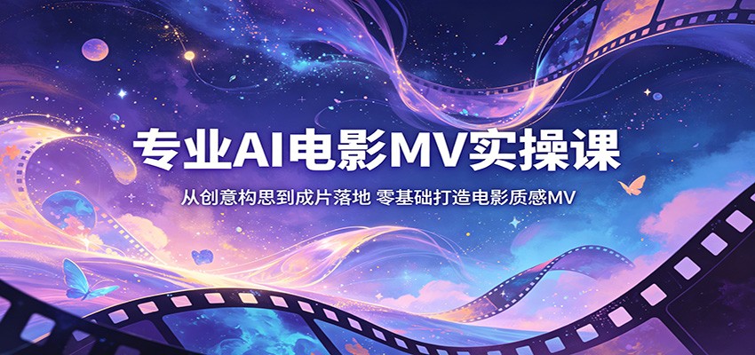 专业AI电影MV实操课：从创意构思到成片落地，零基础打造电影质感MV-悟思笔记，一个低调的学习营。