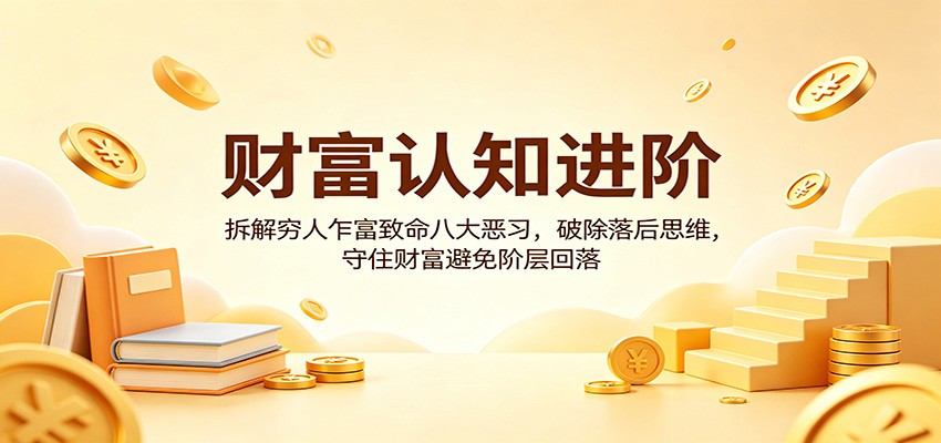 财富认知进阶：拆解穷人乍富致命八大恶习，破除落后思维，守住财富避免阶层回落-悟思笔记，一个低调的学习营。