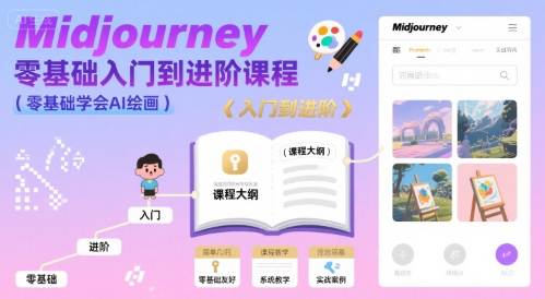 midjourney零基础入门到进阶课程，零基础学会AI绘画-悟思笔记，一个低调的学习营。