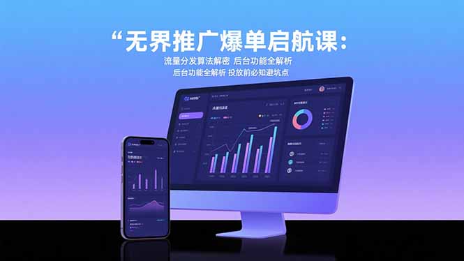 无界推广爆单启航课：流量分发算法解密 后台功能全解析 投放前必知避坑点-悟思笔记，一个低调的学习营。