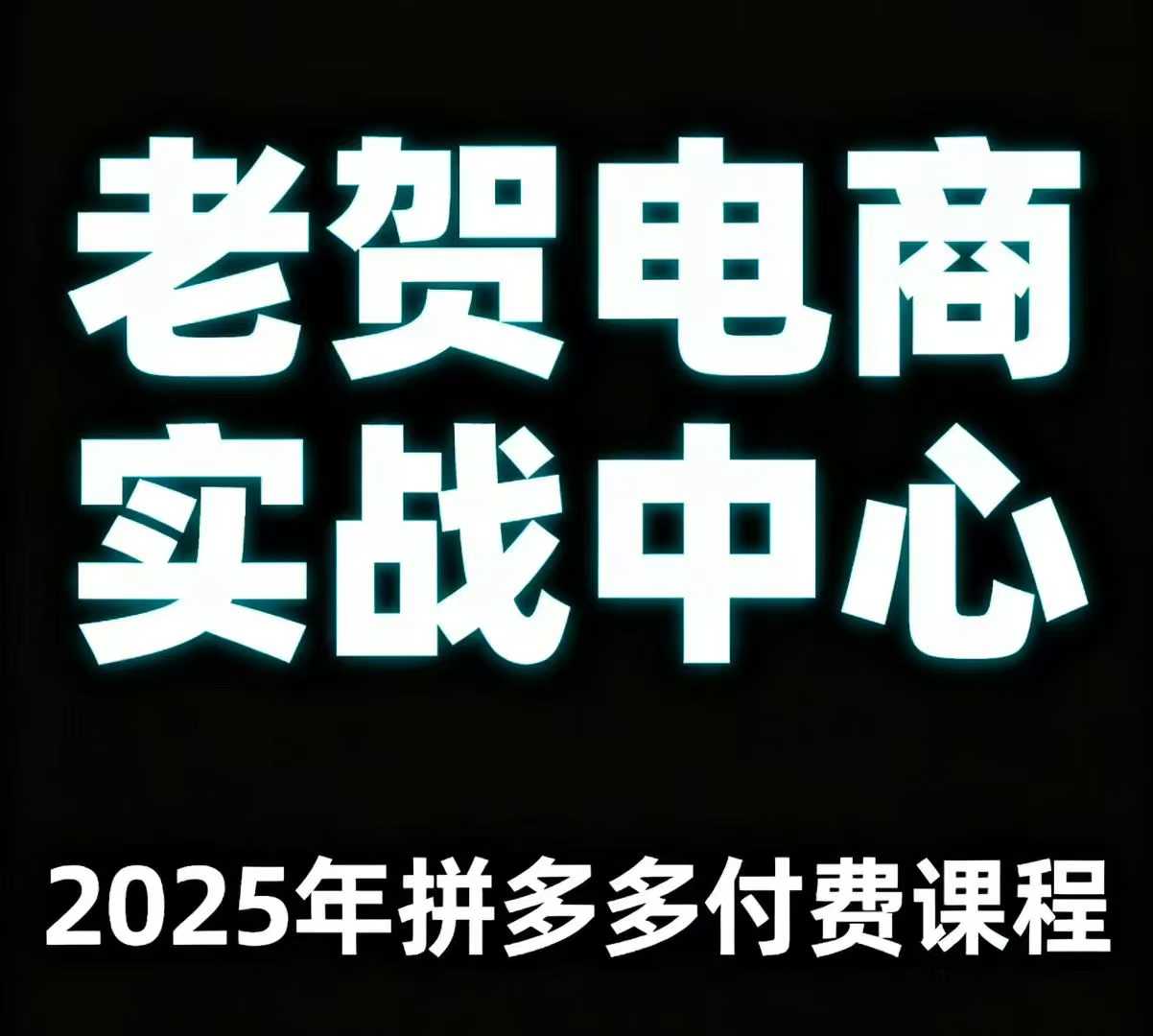 老贺电商2025年拼多多付费课程，用通俗易懂的方法告诉你多多怎么玩-悟思笔记，一个低调的学习营。