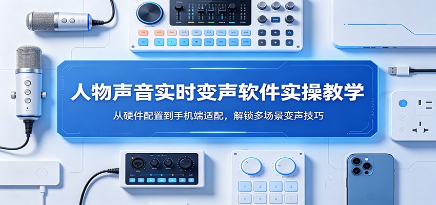 人物声音实时变声软件实操教学：从硬件配置到手机端适配，解锁多场景变声技巧-悟思笔记，一个低调的学习营。