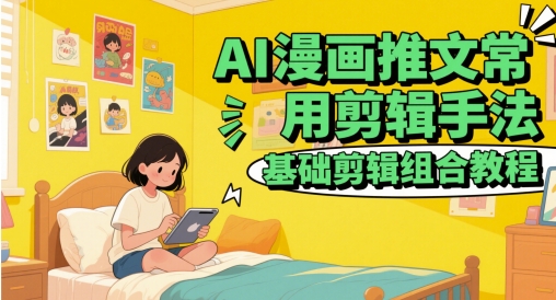 AI漫画推文常用剪辑手法，基础剪辑组合教程-悟思笔记，一个低调的学习营。