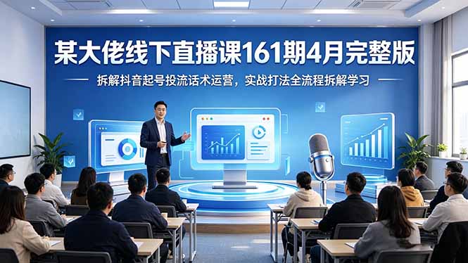 某大佬线下直播课161期4月完整版，拆解抖音起号投流话术运营，实战打法全流程拆解学习-悟思笔记，一个低调的学习营。