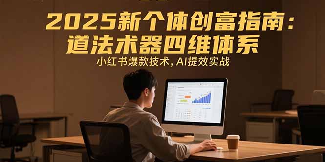 2025新个体创富指南：道法术器四维体系，小红书爆款技术，AI提效实战-悟思笔记，一个低调的学习营。
