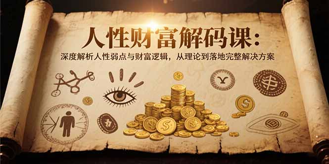 人性财富解码课6.0：深度解析人性弱点与财富逻辑，理论到落地完整解决方案-悟思笔记，一个低调的学习营。