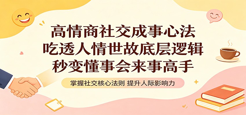 高情商社交成事心法：吃透人情世故底层逻辑，秒变懂事会来事高手-悟思笔记，一个低调的学习营。