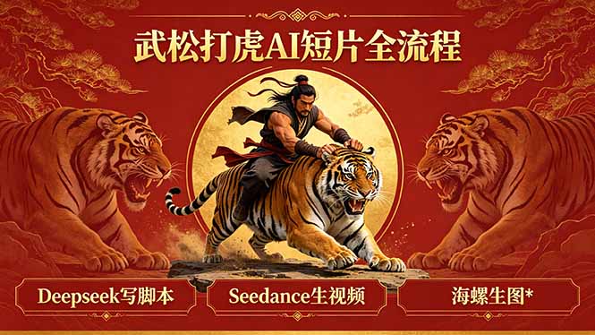 武松打虎AI短片全流程：Deepseek写脚本+Seedance生视频+海螺生图-悟思笔记，一个低调的学习营。