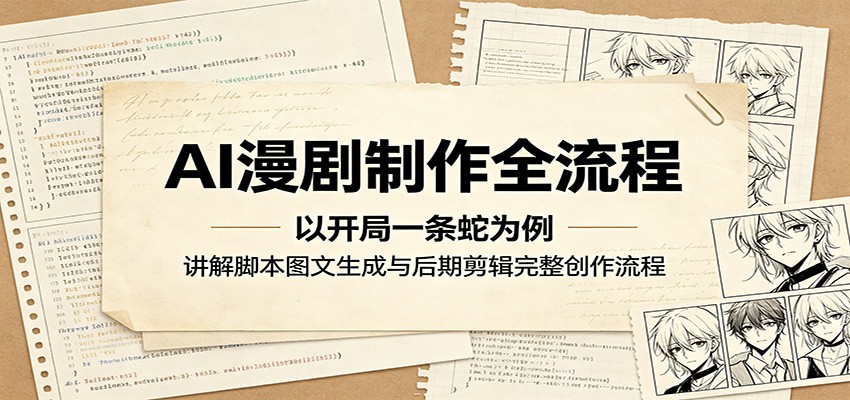 AI漫剧制作全流程：以开局一条蛇为例，讲解脚本图文生成与后期剪辑完整创作流程-悟思笔记，一个低调的学习营。