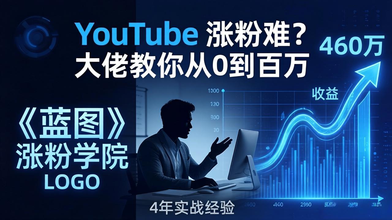 YouTube 涨粉难？《蓝图涨粉学院》：4 年赚 460 万的大佬教策略，从0到百万有路径！-悟思笔记，一个低调的学习营。