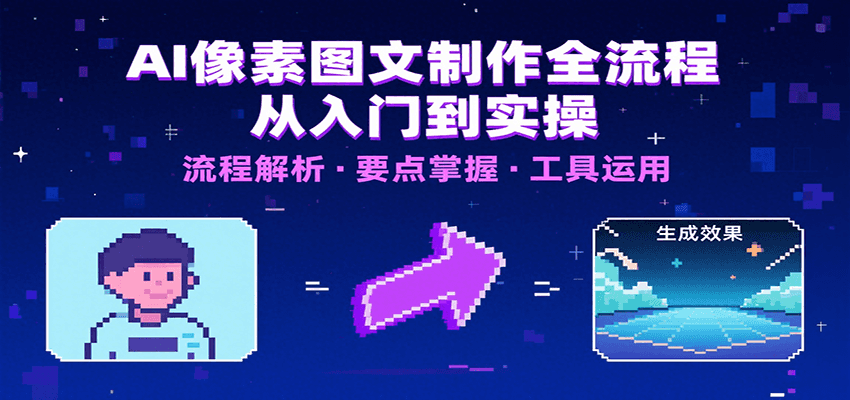 AI像素图文制作全流程：内容要点、文案选择及所用工具，助你快速入局-悟思笔记，一个低调的学习营。