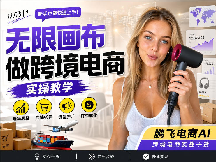 【跨境电商必备】AI无线画布制作商品宣传视频，四步搞定，无线画布工作流，操作简单好上手-悟思笔记，一个低调的学习营。