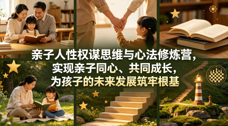 亲子人性权谋思维与心法修炼营，实现亲子同心、共同成长，为孩子的未来发展筑牢根基【音频】-悟思笔记，一个低调的学习营。