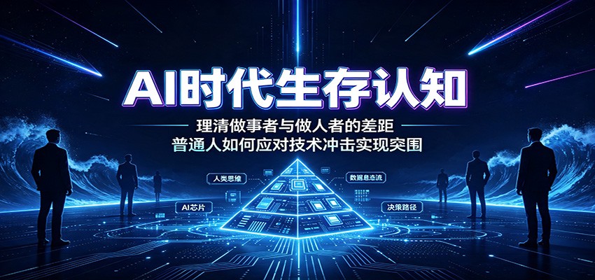 AI时代生存认知：理清做事者与做人者的差距，普通人如何应对技术冲击实现突围-悟思笔记，一个低调的学习营。