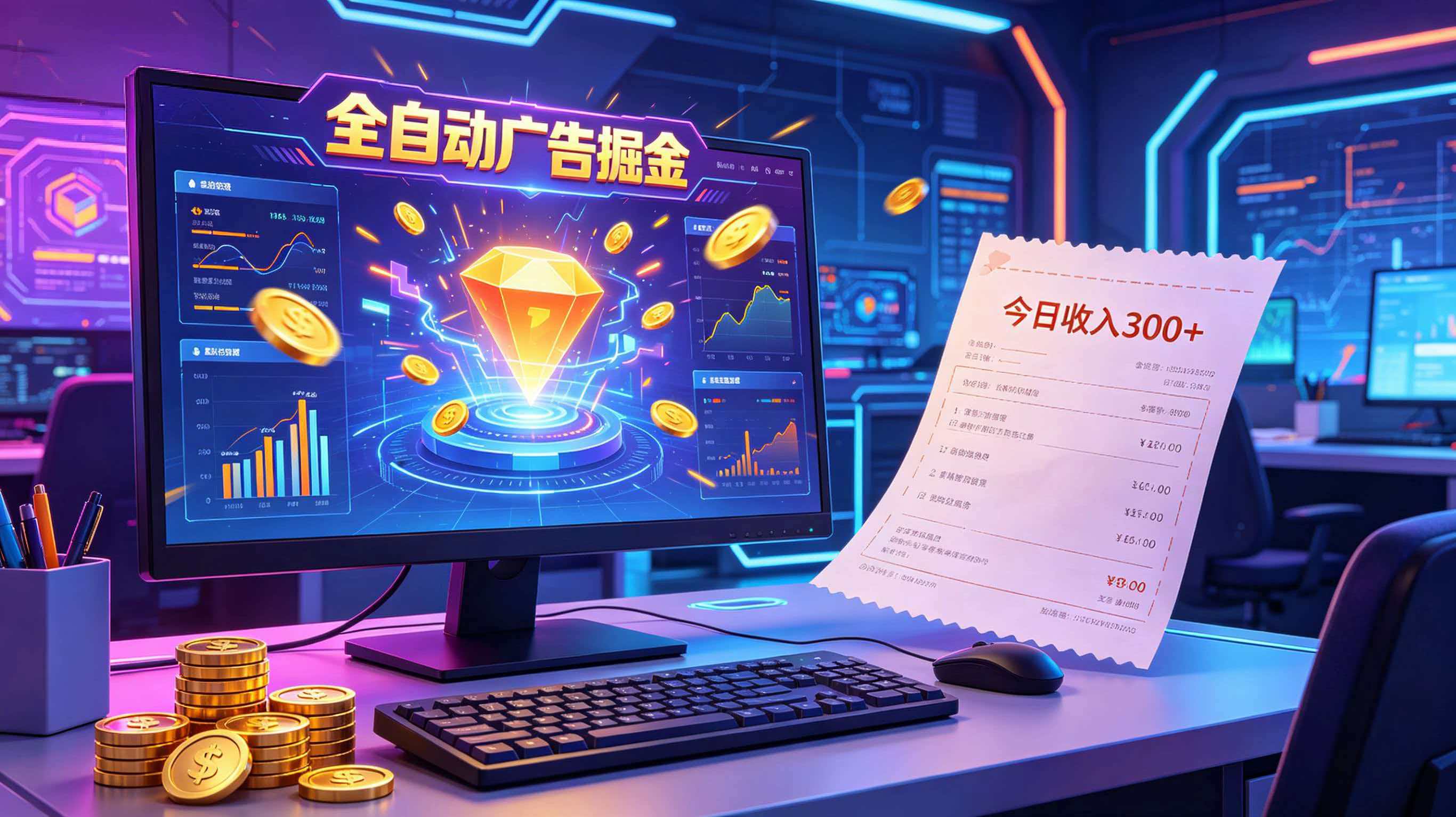 全自动广告掘金，日入300+。全程Ai自动化运行，解放双手，时间自由。收益稳定-悟思笔记，一个低调的学习营。