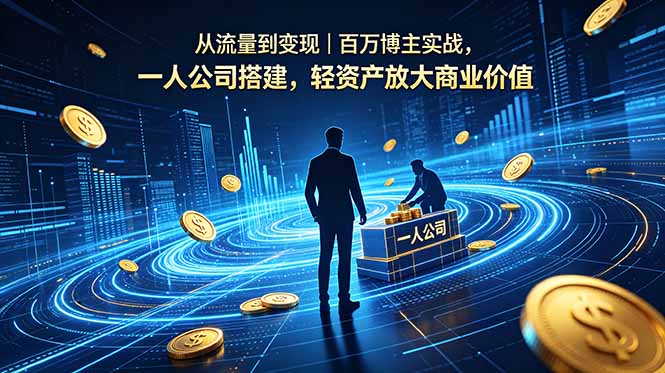 从流量到变现｜百万博主实战，一人公司搭建，轻资产放大商业价值-悟思笔记，一个低调的学习营。