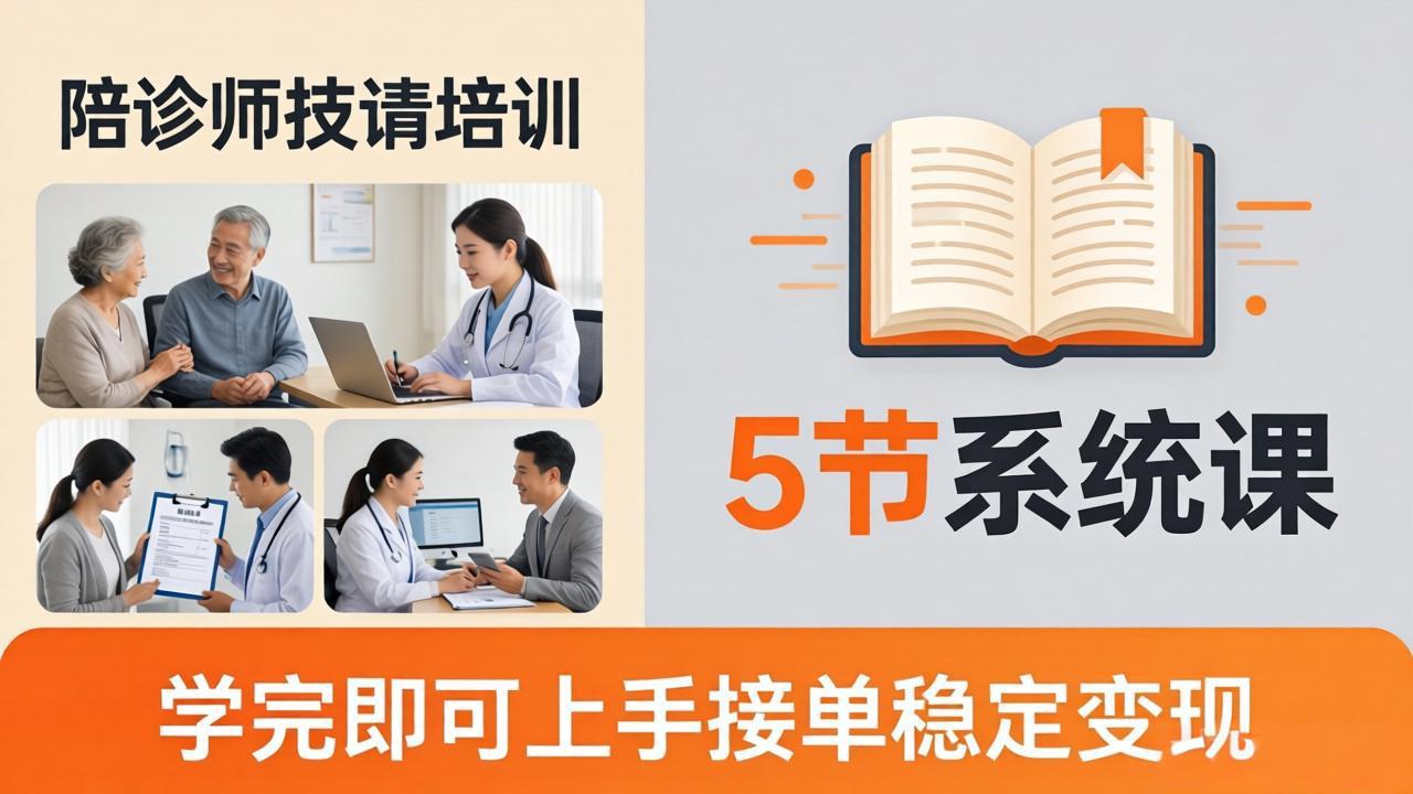 想做陪诊师不知从何下手？5节系统课教你掌握核心技能，学完即可上手接单稳定变现-悟思笔记，一个低调的学习营。