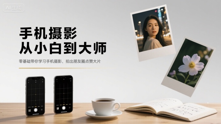 手机摄影从小白到大师，零基础带你学习手机摄影，拍出朋友圈点赞大片-悟思笔记，一个低调的学习营。
