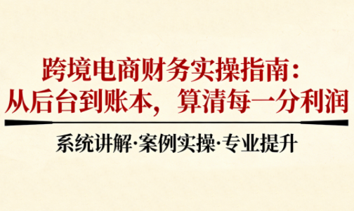2025跨境电商财务实操指南-悟思笔记，一个低调的学习营。
