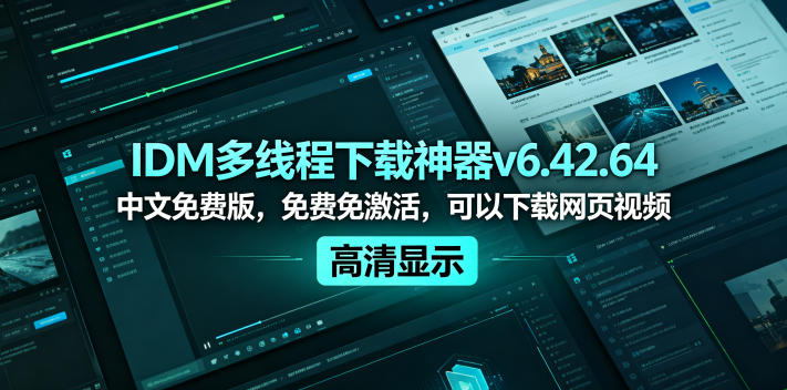 IDM多线程下载神器v6.42.64中文免费版，免费免激活，可以下载网页视频(例如飞书文档内的视频)-悟思笔记，一个低调的学习营。
