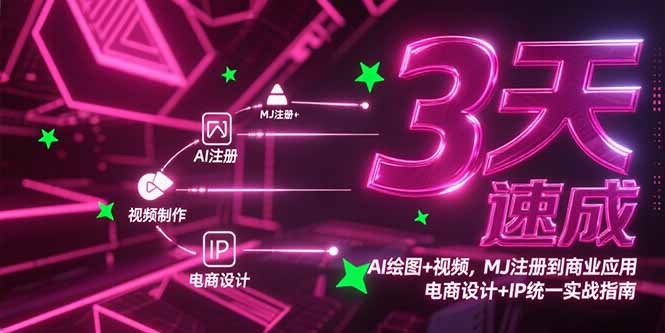 3天速成AI绘图+视频，MJ注册到商业应用，电商设计+IP统一实战指南-悟思笔记，一个低调的学习营。