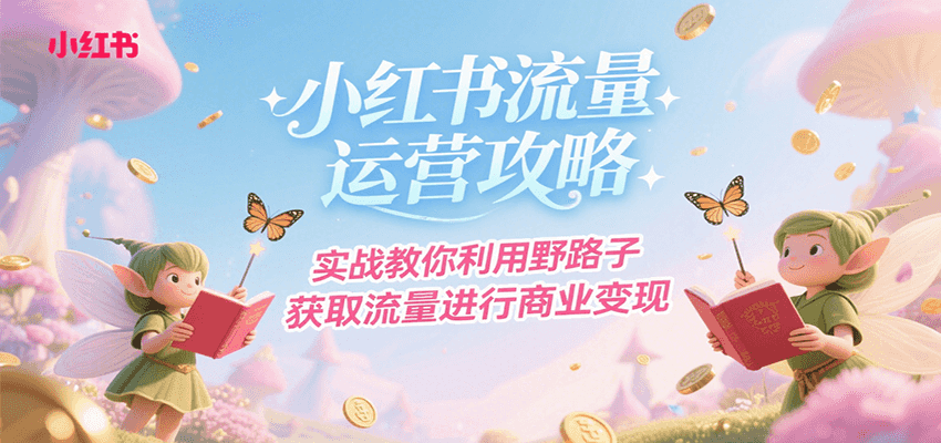小红书流量运营攻略，实战教你利用野路子获取流量进行商业变现-悟思笔记，一个低调的学习营。