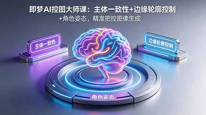 即梦AI控图大师课：主体一致性+边缘轮廓控制+角色姿态，精准把控图像生成-悟思笔记，一个低调的学习营。
