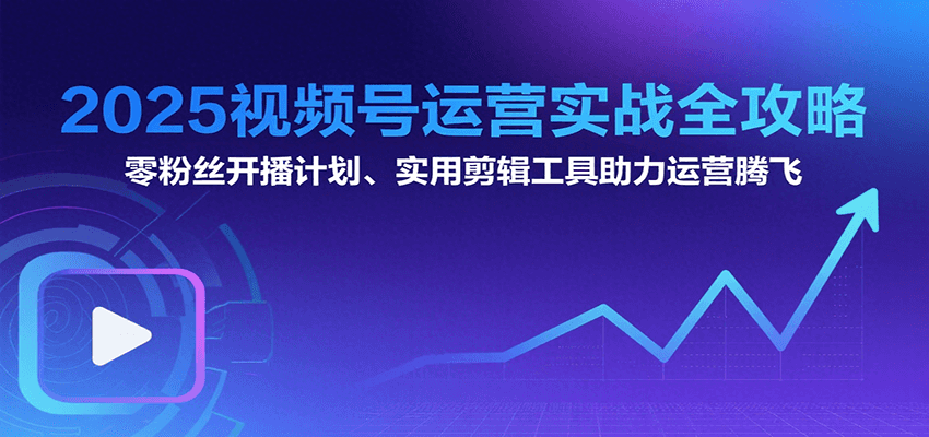 2025视频号运营实战全攻略：零粉丝开播计划、起号到到变现思维逻辑方法-悟思笔记，一个低调的学习营。