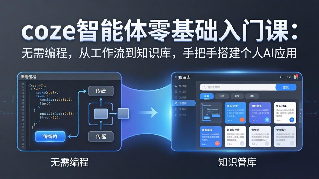coze智能体零基础入门课：无需编程，从工作流到知识库，手把手搭建个人AI应用-悟思笔记，一个低调的学习营。