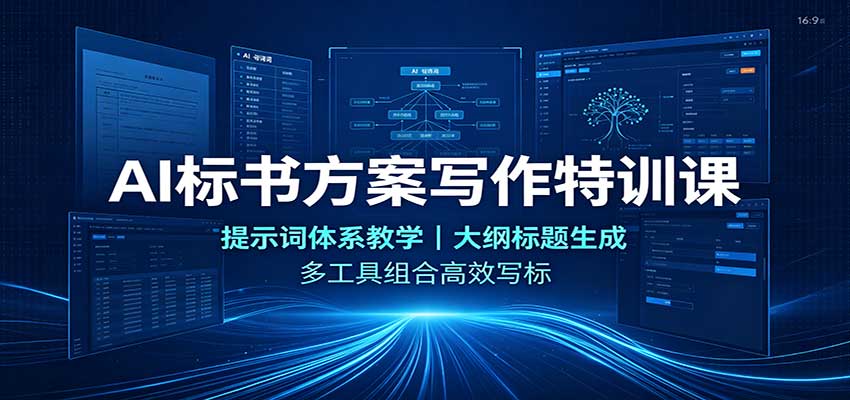 AI标书方案写作特训课：提示词体系教学，大纲标题生成，多工具组合高效写标-悟思笔记，一个低调的学习营。
