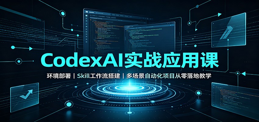 CodexAI实战应用课：环境部署Skill工作流搭建，多场景自动化项目从零落地教学-悟思笔记，一个低调的学习营。