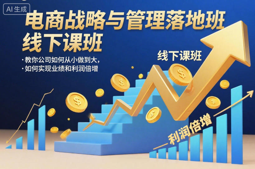 电商战略与管理落地班线下课，教你公司如何从小做到大，如何实现业绩和利润倍增【录音】-悟思笔记，一个低调的学习营。