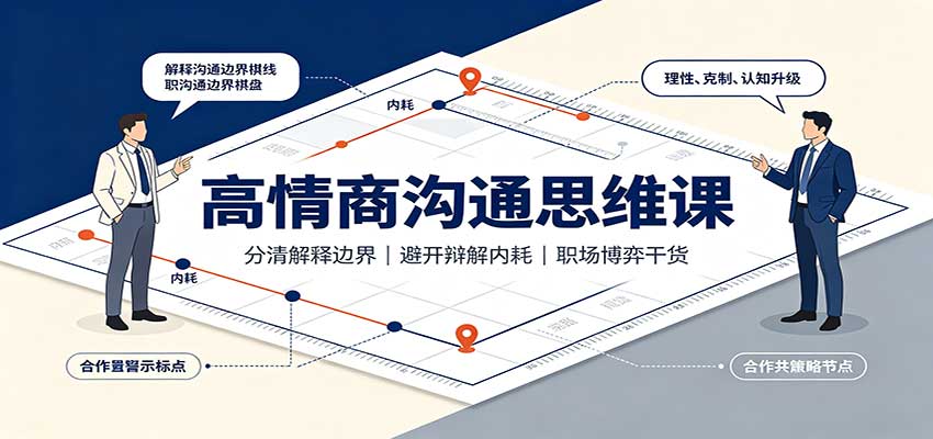 高情商沟通思维课：分清解释边界，避开辩解内耗，职场博弈干货-悟思笔记，一个低调的学习营。