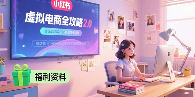 虚拟电商全攻略2.0，开店选品实操流程，账号定位、货源发布、笔记发布技巧-悟思笔记，一个低调的学习营。
