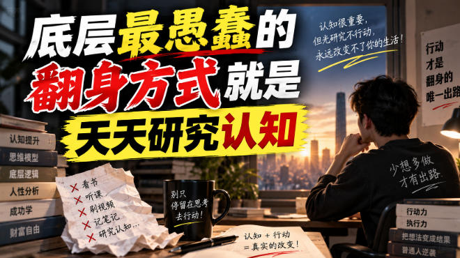 付费文章：底层最愚蠢的翻身方式就是天天研究认知-悟思笔记，一个低调的学习营。