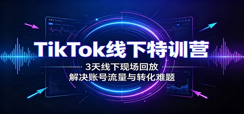 TikTok线下特训营：3天线下现场回放，解决账号流量与转化难题-悟思笔记，一个低调的学习营。