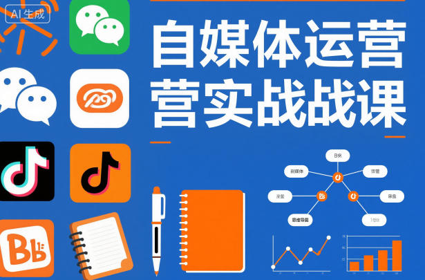 自媒体运营实战课，掌握一套系统的自媒体运营底层方法论，成为优秀的内容创作者-悟思笔记，一个低调的学习营。