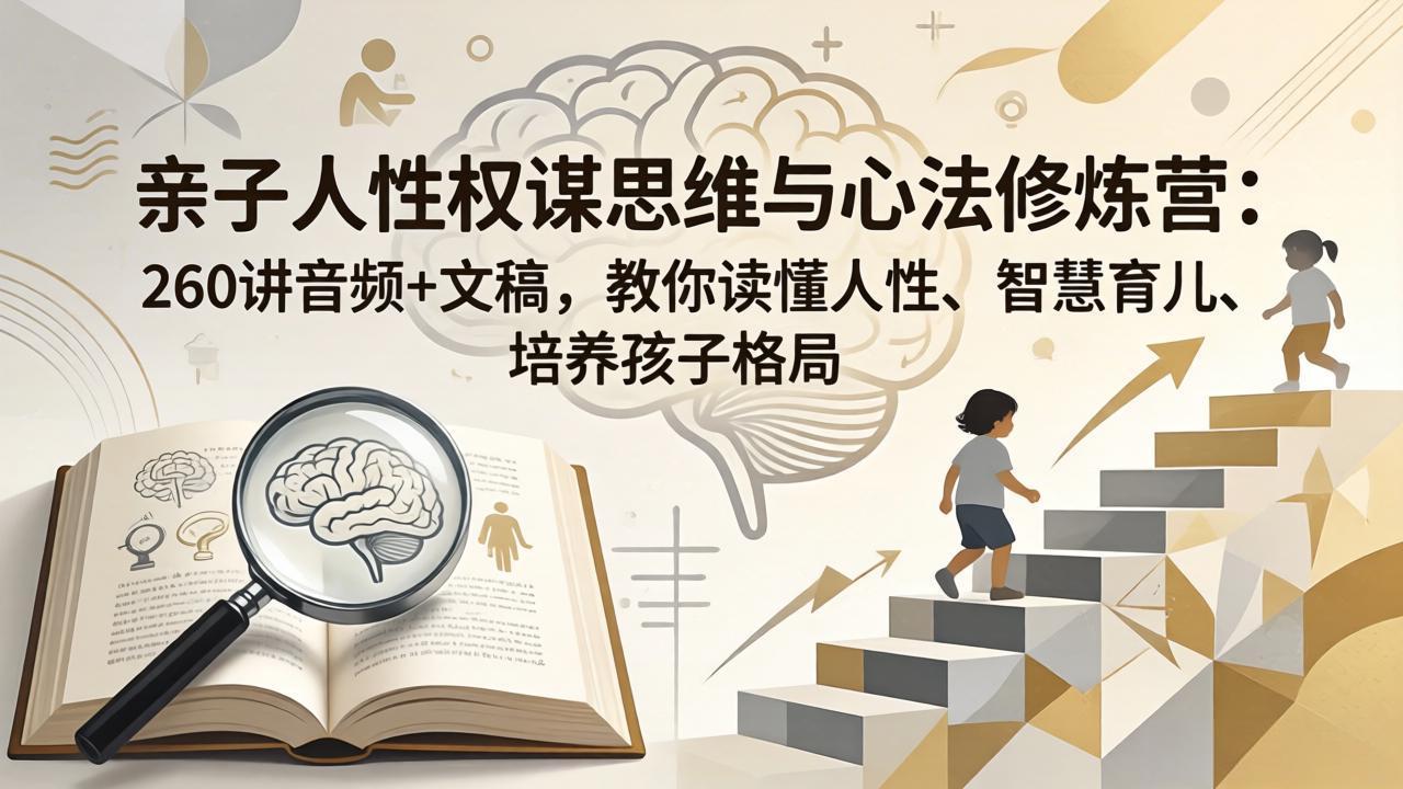 亲子人性权谋思维与心法修炼营：260讲音频+文稿，教你读懂人性、智慧育儿、培养孩子格局-悟思笔记，一个低调的学习营。