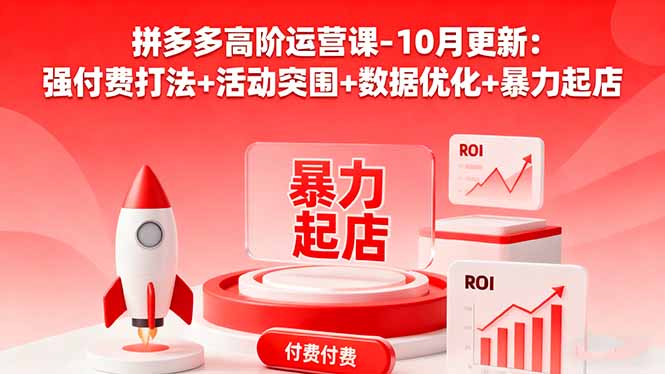 拼多多高阶运营课-10月更新：强付费打法+活动突围+数据优化+暴力起店-悟思笔记，一个低调的学习营。