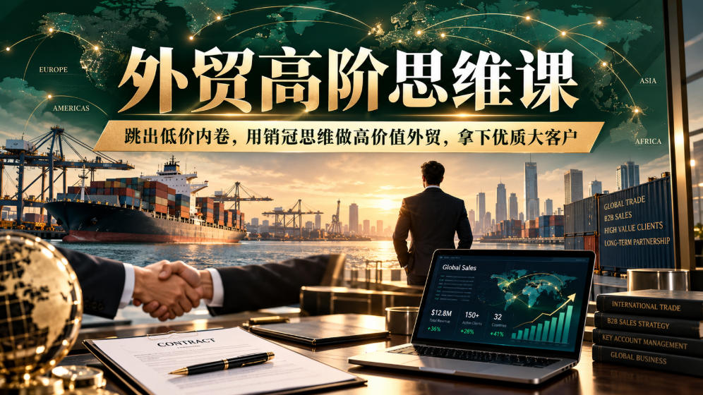 外贸高阶思维课，跳出低价内卷，用销冠思维做高价值外贸，拿下优质大客户-悟思笔记，一个低调的学习营。