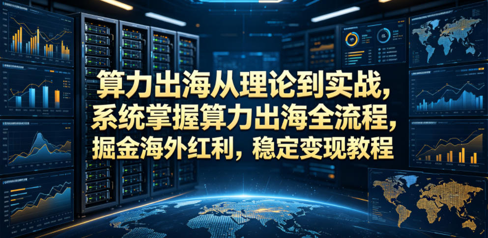 算力出海从理论到实战，系统掌握算力出海全流程，掘金海外红利，稳定变现教程-悟思笔记，一个低调的学习营。
