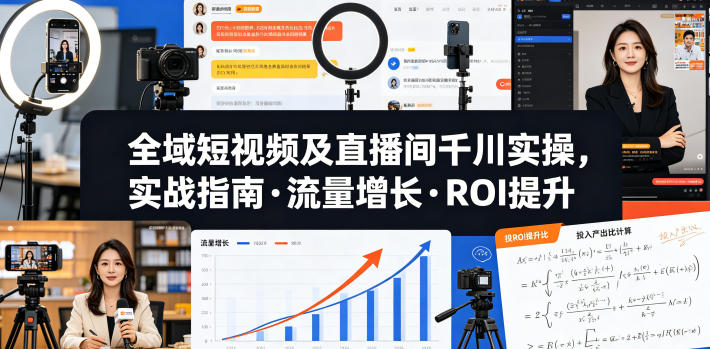 全域短视频及直播间千川实操，实战指南·流量增长·ROI提升(更新)-悟思笔记，一个低调的学习营。
