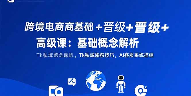 跨境电商基础+晋级+高级课：基础概念解析,Tk私域涨粉技巧,AI客服系统搭建-悟思笔记，一个低调的学习营。