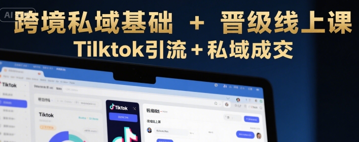 跨境私域基础+晋级线上课，Tilktok引流+私域成交-悟思笔记，一个低调的学习营。