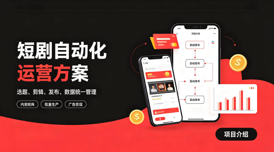 快手全自动短剧矩阵项目｜自动化分发，流量持续变现【揭秘】-悟思笔记，一个低调的学习营。